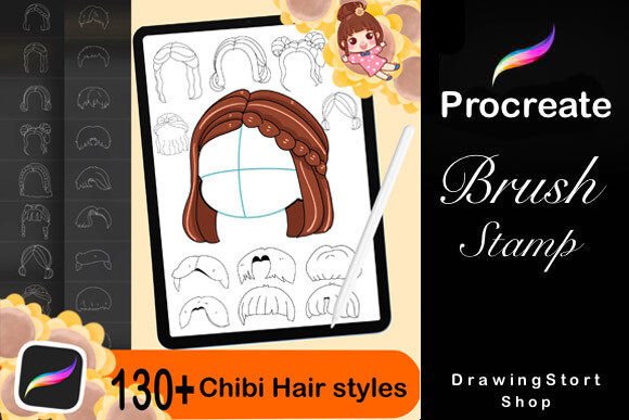 Download 130+ Procreate Hair Stamp Brushes - Procreate hair stamp Collection