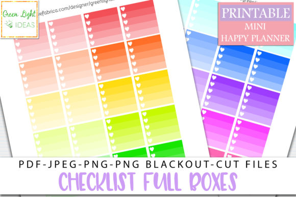 Download Checklist Full Boxes Planner Stickers - Planner Collection