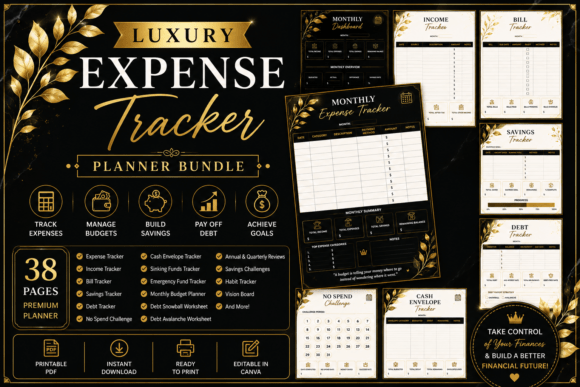Download Luxury Expense Tracker Planner - Planner Collection