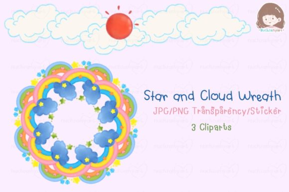Download Star and Cloud Wreath - Wreath Collection