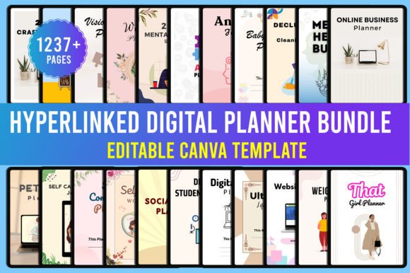 Download Hyperlinked Digital Planner Bundle - Planner Collection