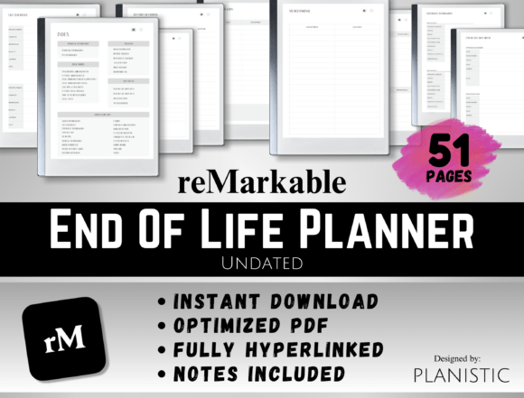 Download End of Life Planner for ReMarkable - Planner Collection