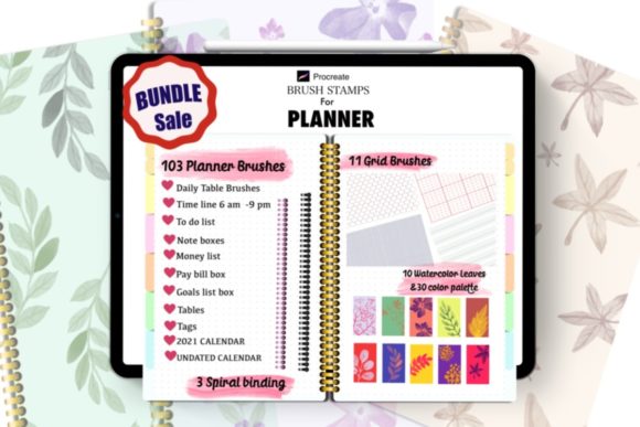 Download Planner Stamps Procreate,Bundle Sale - Planner Collection