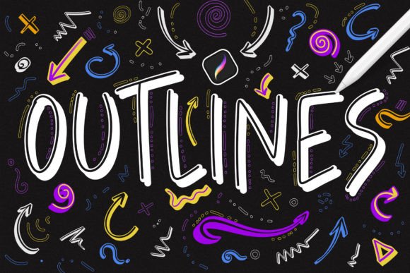 Download Outline Procreate Brushes - Outline procreate brushes Collection