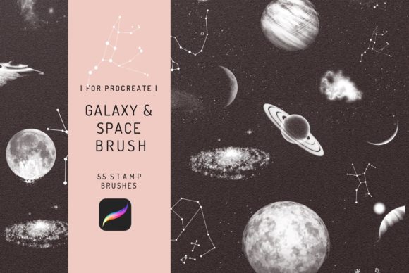 Download 55 Procreate Galaxy and Space Brushes - Procreate galaxy Collection
