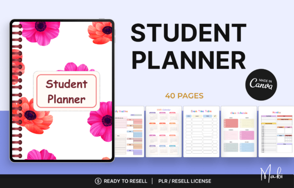 Download STUDENT PLANNER A4, US, Canva - Planner Collection