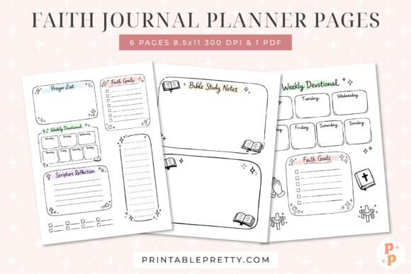 Download Faith Journal Planner Pages - Planner Collection